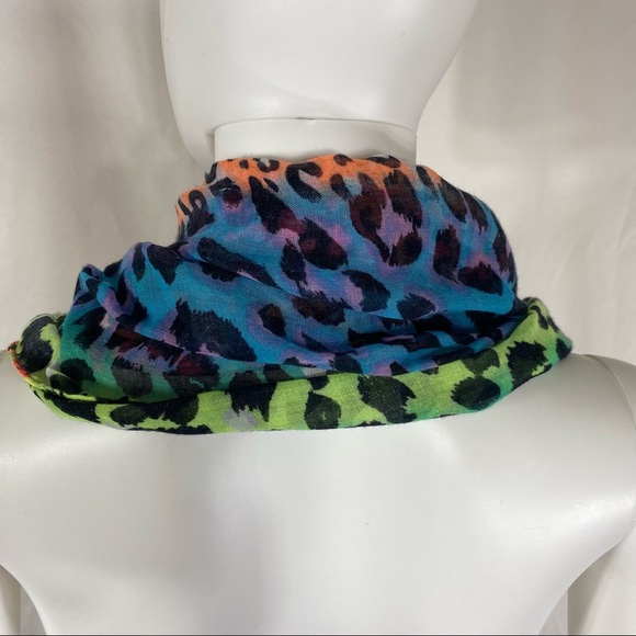 Justice Kid’s Rainbow Animal Print Infinity Scarf - Picture 2 of 5